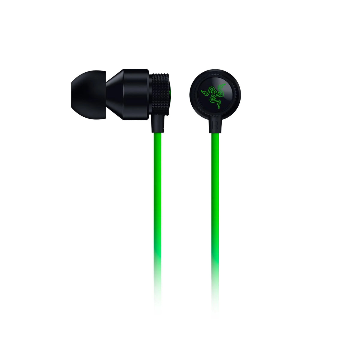 Razer Hammerhead V3 wired earbuds connected to a gaming device