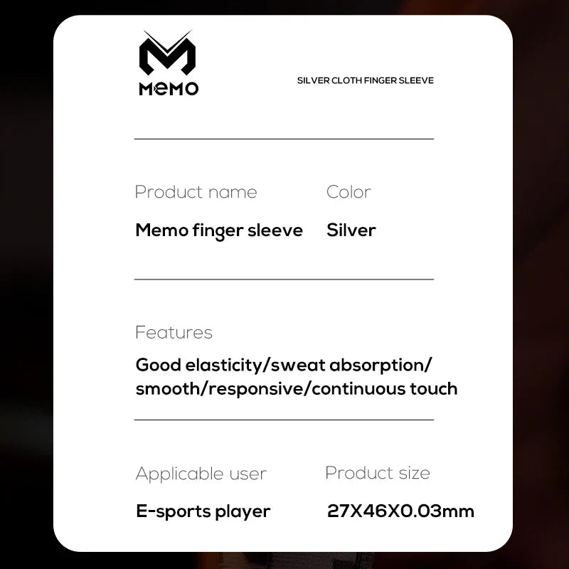 MEMO Premium Gaming Finger Sleeves FS02 | Sweat-Proof & Anti-Slip | Mobile Game Thumb Gloves Regular price