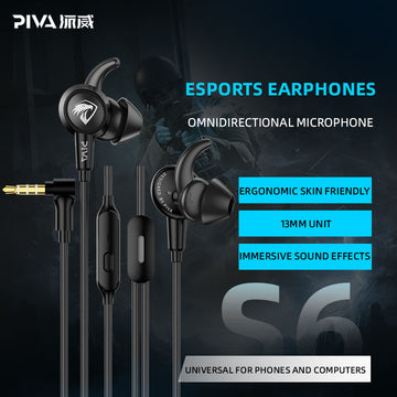 PIVA S6 Falcon 3.5mm Gaming Earphones with Microphone